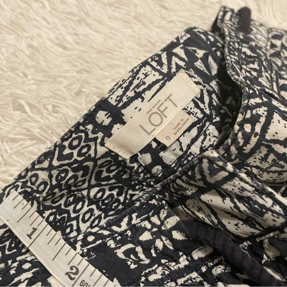 LOFT Tribal Print Cuffed Cargo Pants - Picture 4 of 5
